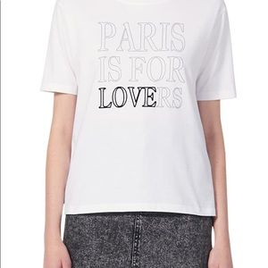 SANDRO: Cotton T-shirt with lettering